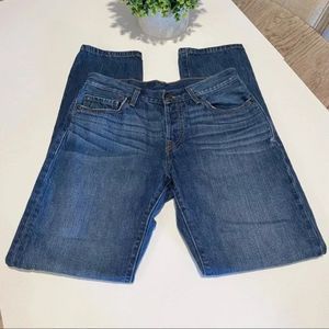 Levi’s 501 Straight Leg Lightly Distressed Medium Wash Jeans Grey Tag Size W27